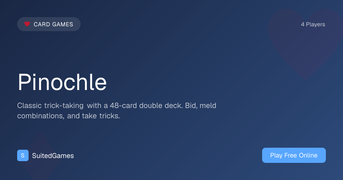 Pinochle Rules | SuitedGames